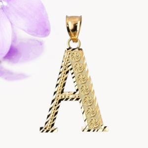 10k Yellow Gold Initial Letter 'A'